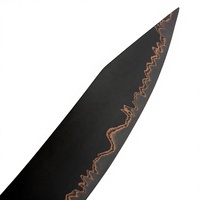 Couteau en acier damas lame vierge bricolage lames de couteau cuivre moderne japonais Kiritsuke couteau de cuisine utilitaire