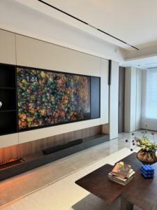 ตู้วาง<span class=keywords><strong>ท</strong></span>ี<span class=keywords><strong>วี</strong></span>สไตล์มินิมอลโมเดิร์น เคลือบแลคเกอร์แบบสัมผัสนุ่ม พร้อมไฟ LED เหมาะสำหรับโชว์รูม คลับ และวิลล่า - Product Image 1