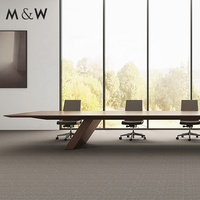 M&W Mobilier de bureau : Table de conférence extensible moderne en placage pour 20 personnes, idéale pour les salles de réunion scolaires