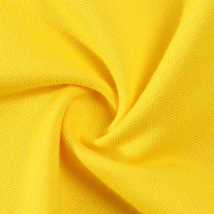 Polo Amarillo para Hombre, Talla L, de Algodón Popelín, Estilo Casual con Ribete Azul Marino y Cierre de Botones, Tejido Personalizado, Color Sólido, Suave y Básico - Product Image 3