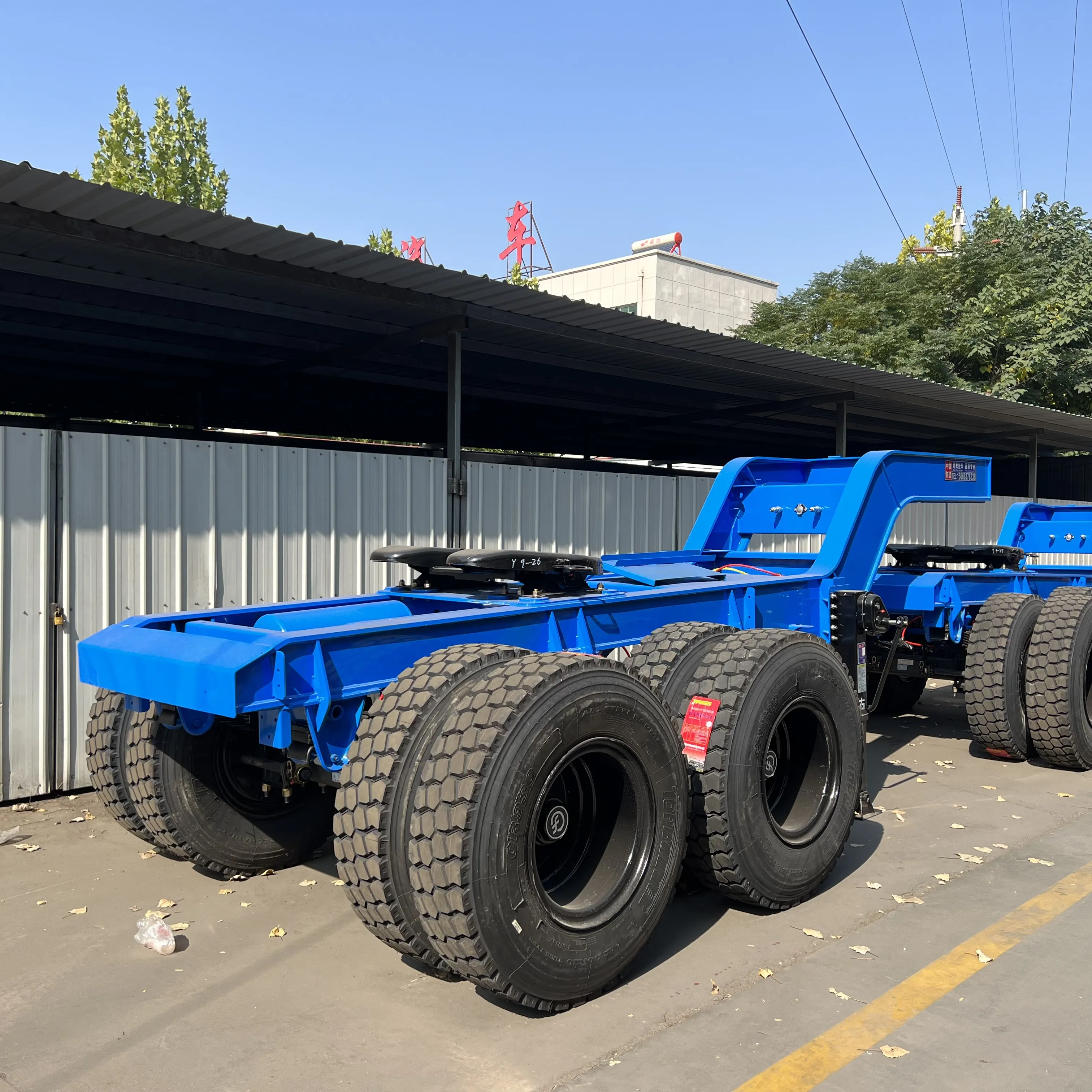 Diskon tugas berat 3 AS 70ton dolly connect low bed semi trailer