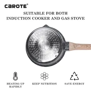 Carote Manufacture 16/18/20CM Aluminium Sauce Pfanne Suppe & Suppen topf Granit beschichtung Antihaft-Kochgeschirr-Set für die Haus manns kost