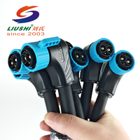 Câble d'alimentation pour vélo électrique Liushi LSM25 Stock M25, connecteur mâle/femelle en laiton IP67 étanche 40A/80A, nylon