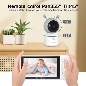 Moniteur Bébé OEM avec Écran 5 Pouces, Caméra 1080P, Visualisation via Téléphone, Détection de Pleurs, Étanchéité IP65, Panoramique/Inclinaison et Vision Nocturne - Product Image 3