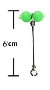 NOUVEAU Design 6cm 8cm 10cm 12cm Eau salée Triple T-forme Rolling Pearl Beads Luminous Three Way Cross-line Fishing Swivels - Product Image 3