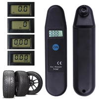 Portable noir coque en plastique voiture Auto Van vélo Tyer jauge de pression des pneus affichage LCD numérique