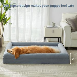 Cama Ortopédica Extra Grande para Perro con Espuma Viscoelástica, Funda Impermeable Extraíble y Lavable y Laterales Acolchados - Product Image 5