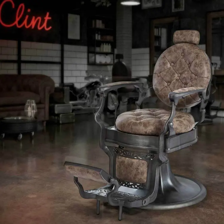 Cadeira de barbeiro estilo vintage, alta qualidade, super cadeira de corte de cabelo para barbeiro; equipamentos de beleza para cabelo, venda direta da fábrica