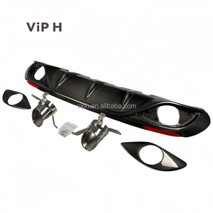 Nuevo Kit de Carrocería Viph para <span class=keywords><strong>Alfa</strong></span> <span class=keywords><strong>Romeo</strong></span> Giulia <span class=keywords><strong>2.0</strong></span>, Parachoques Deportivo Mejorado de Fibra de Carbono, Difusor Trasero, Color Negro Carbono, Ajuste Original - Product Image 2