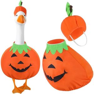 Déguisement de citrouille mignon pour oies en ciment, tenue d'extérieur pour décoration d'Halloween - Product Image 1