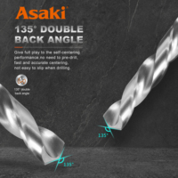 Jeu de forets hélicoïdaux en acier rapide Asaki Tools
