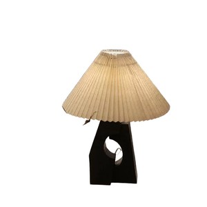 Lámpara de mesa plisada de madera maciza E27 Led 220V con interruptor de control, luz de noche para el cuidado de los ojos, para decoración de dormitorio - Product Image 5