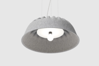 Lampe suspendue acoustique nordique moderne, abat-jour en feutre gris, lustre décoratif pour restaurant, salon, design graphique