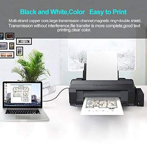 SYONG USB 2.0 케이블 프린터 컴퓨터에 고속 타입 A/B 남성 스캐너 PVC 재킷 브레이드 용 전원 데이터 충전 케이블 - Product Image 3