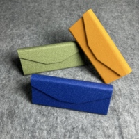 Étui pliable triangulaire en PU écologique 2026, fait main en cuir, avec logo personnalisé imprimé, pour lunettes de soleil – Emballage pliable