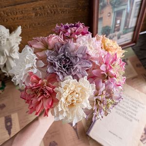 Dahlias artificiels Creekside Flower Ballad, branche unique en polyester, pour décoration intérieure, mariage et artisanat floral - Product Image 2