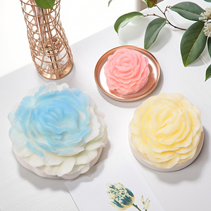 Juego de moldes de silicona de flores 3D OEM, molde de vela en forma de rosa, regalo de San Valentín, Idea de peonía, Clavel, Bola de rosa, Fondant, 3 uds. - Product Image 1