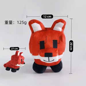 En gros, Peluches renard <span class=keywords><strong>Minecraft</strong></span> Kawaii douces, animaux en peluche pour machine à griffes, design de jeu de dessin animé - Product Image 1