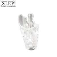 XL-707 Transparente PVC-Zugentlastungshülle für RJ45-Stecker, Weiche Kunststoff-Cat5e-Modularstecker-Hülle, RJ45-Schutzkappe, Kristallstecker-Abdeckung