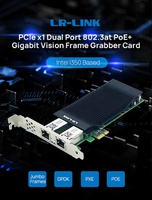 Carte réseau Ethernet double port LRES2033PT-POE Gige Vision Frame Grabber pour serveur, produit filaire interne en stock