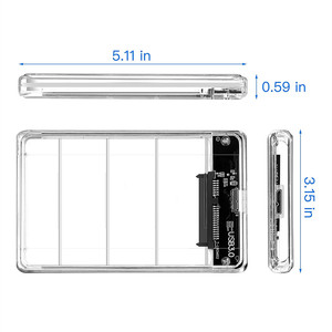 USB 3.0 để SATA bên ngoài hộp đĩa cứng lưu trữ trường hợp ổ cứng bao vây cho 2.5 inch SSD/HDD bao vây - Product Image 4