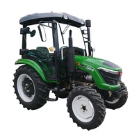 Tracteur à roues YTO diesel 40/45 CV, 4x4, transmission par engrenages, utilisation agricole, design compact multifonctionnel avec cabine ou cadre de sécurité