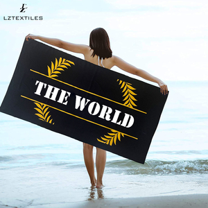Miễn Phí Thiết Kế Tùy Chỉnh Màu Đen Lớn Sợi Nhỏ Bãi Biển Khăn Với Nhanh Chóng Vận Chuyển Mùa Hè Biểu Tượng Tùy Chỉnh In Bán Buôn - Product Image 3