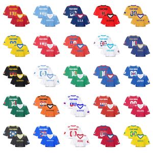 <span class=keywords><strong>Camiseta</strong></span> Deportiva Personalizada con la Bandera Nacional de Estados Unidos para Mujer, Transpirable, de Manga Corta, Cuello en V, Estilo Informal - Product Image 1