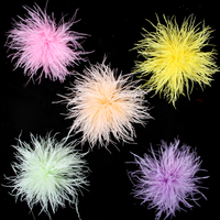 Barrette à cheveux en gros multi-usage, broche délicate en plumes d'autruche, fleur, pince à cheveux pour robe, chapeau, écharpe, ornement capillaire de mariée