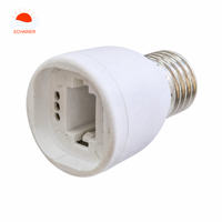 Convertisseur de lampe E26 G24Q/G24/G23, PBT ignifuge, douille à vis ES, base à broches PLC, AC 220V, garantie de 2 ans, compatible avec les broches longues/courtes, sans câblage