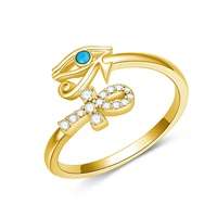 Bijoux pour femmes Bague en argent sterling 925 plaqué or blanc avec zircon turquoise