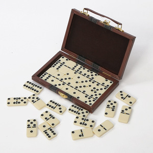 Juego <span class=keywords><strong>de</strong></span> Dominó <span class=keywords><strong>de</strong></span> Alta Calidad 6 en 1, Color Marfil, con Estuche <span class=keywords><strong>de</strong></span> Madera y Cuero, Fichas <span class=keywords><strong>de</strong></span> Dominó <span class=keywords><strong>de</strong></span> Plástico No Tóxico, Venta al por Mayor y al Detal - Product Image 2