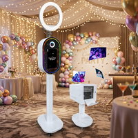 Cabina de Fotos DSLR para Negocios de Alquiler, Bodas y Eventos, Software Gratuito, Embalaje Seguro, Cabina de Fotos DSLR con Espejo de 15.6 Pulgadas