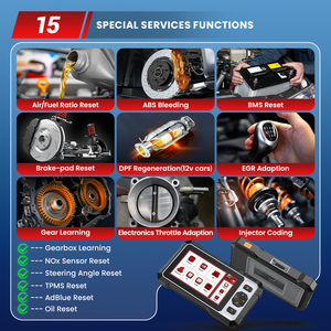ANCEL FX6100 Ali, herramienta de diagnóstico de sistema completo con más de 15 funciones de reinicio, escáner de caja de cambios, escáner OBD2 gratuito de por vida para automóvil - Product Image 2