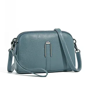 HR116 New Fashion Versatile Women's Shoulder Bag Genuine Leather Ladies Crossbody Patch Bag Mom's Gift Luxury Small Square Bag