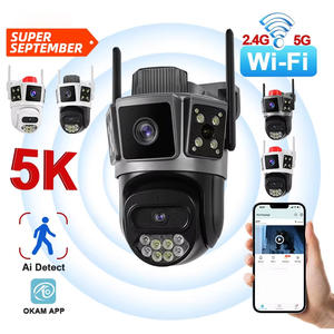 10-мегапиксельная уличная камера видеонаблюдения с двумя объективами, 5G Wi-Fi, ночным видением, полноцветным изображением, AI-детектором движения, система видеонаблюдения Wi-Fi для дома - Product Image 6