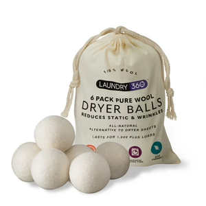 Boules de séchage en laine avec motif mouton mignon, 3 grises et 3 blanches, en feutre, pour la lessive - Product Image 2
