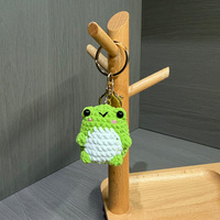 Porte-clés grenouille amigurumi au crochet, mignon, breloque de sac, accessoires, pendentif pour sac à dos, cadeau