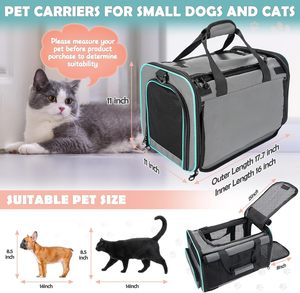 Custom Logo Luxury 4-Wheel Eco-Friendly Dog Carrier Strollers <b>Foldable</b> Polyester Pet <b>Trolley</b> Detachable Wheels Zipper Closure - Product Image 2