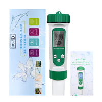 pH-mètre numérique LCD portable multi-paramètres avec précision de 0,01 pH, en plastique, pour le test de la qualité de l'eau des aquariums, des piscines et des laboratoires