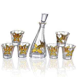 Verres à whisky à fleurs en émail <span class=keywords><strong>de</strong></span> haute qualité, <span class=keywords><strong>tour</strong></span> inclinée <span class=keywords><strong>de</strong></span> <span class=keywords><strong>pise</strong></span>, fond incliné, bouteille d'alcool pour whisky - Product Image 1