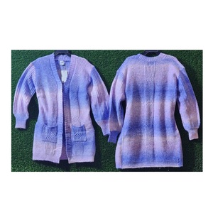 เสื้อสเวตเตอร์คอวีสำหรับผู้หญิงเสื้อสเวตเตอร์ถักแขนยาวผ้าฝ้าย100% สินค้ามาใหม่ - Product Image 1