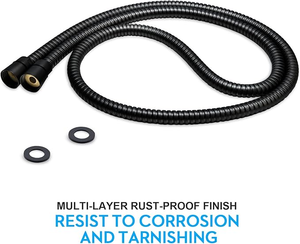 Manguera de Ducha de Mano Moderna de Acero Inoxidable, Flexible, con Extensión y Inserto de Latón, Nueva para Uso en Baños - Product Image 4