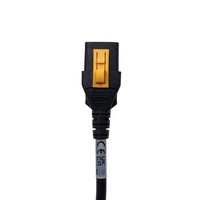 Cable de Alimentación de 10A 250V con Conector V-Lock IEC C14 a IEC C13, H05VV-F 3*0.75mm