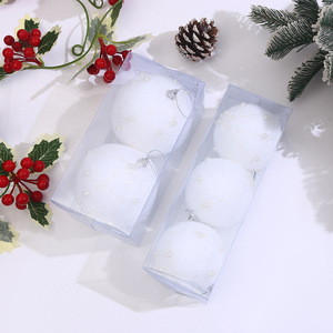 White <b>Christmas</b> Ornaments <b>Christmas</b> Fur Ornaments Pom Pom Balls Xmas Hanging Decor Fluffy <b>Christmas</b> Ornaments for Xmas - Product Image 4