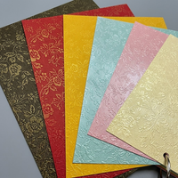 Papier texturé floral vintage gaufré 787x1092mm, spécialisé avec revêtement pailleté pour cartes de mariage, boîtes cadeaux, couvertures de livres