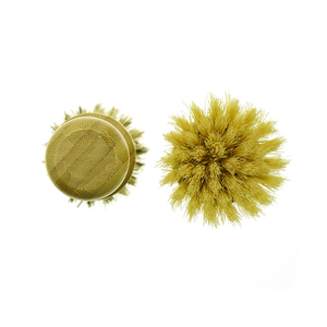Eco-Friendly Bamboo Round Mini Pot Cleaning <strong>Brush</strong> Wooden Dish <strong>Scrub</strong> for Vegetable Cleaning - Product Image 5