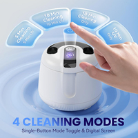 Nettoyeur de prothèses dentaires intelligent 200ML UV-C 4 modes, machine de nettoyage ultrasonique pour protège-dents