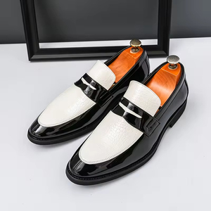 S0068X Nuevos Zapatos Oxford de Hombre de Cuero Genuino de Vaca, Formales, de Punta Cerrada, Sin Cordones, con Bordado de Perlas, Ligeros y a la Moda para Otoño - Product Image 3