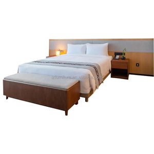 <b>Cheap</b> Hotel King Bed Set Complete Bedroom Furniture With Wood Frame Upholstered Headboard <b>Sofa</b> Table Chair Mattress & Bed sheets - Product Image 4